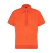 Oranje Wol Polo Shirt Kiton , Orange , Dames