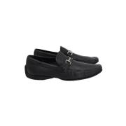 Pre-owned Leather flats Salvatore Ferragamo Pre-owned , Black , Heren