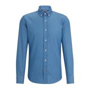 Casual Button Down Blue Jeans Overhemd Boss , Blue , Heren