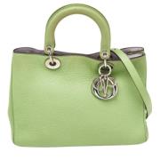 Pre-owned Leather totes Dior Vintage , Green , Dames