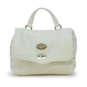 Witte Leren Handtas Postina Daily Zanellato , Beige , Dames