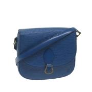 Pre-owned Leather shoulder-bags Louis Vuitton Vintage , Blue , Dames