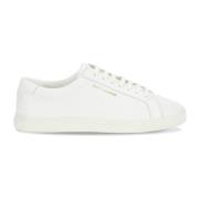 Witte Leren Sneakers Aw23 Saint Laurent , White , Dames