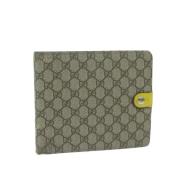 Pre-owned Canvas wallets Gucci Vintage , Beige , Dames