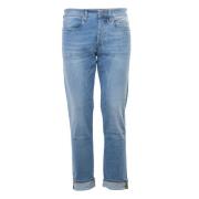 Lichtgewassen denim jeans met patchstiksels Siviglia , Blue , Heren