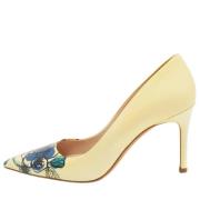 Pre-owned Leather heels Miu Miu Pre-owned , Yellow , Dames