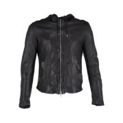Pre-owned Leather outerwear Dolce & Gabbana Pre-owned , Black , Heren