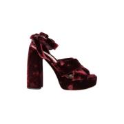 Pre-owned Velvet heels Miu Miu Pre-owned , Red , Dames