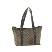 Pre-owned Canvas totes Gucci Vintage , Beige , Dames