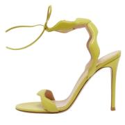 Pre-owned Leather sandals Gianvito Rossi Pre-owned , Green , Dames