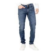 Mid Blue Slim Fit Denim Jeans Jeckerson , Blue , Heren