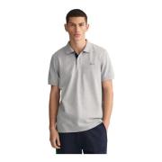 Contrast Piqué Polo Shirt Gant , Gray , Heren