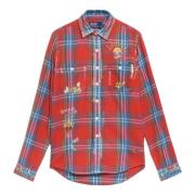 Rood/Blauw Multi Lange Mouw Sportshirt Polo Ralph Lauren , Multicolor ...
