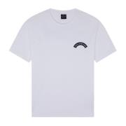 Script T-shirt Wit Paul & Shark , White , Heren