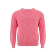 Roze Katoenen Crewneck T-shirt Gran Sasso , Pink , Heren
