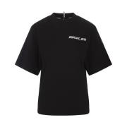 Zwarte T-shirt voor stad en buiten Moncler , Black , Dames