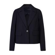 Crepe Blazer Jas Windsor , Blue , Dames