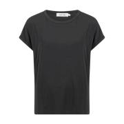 Emma T-shirt Knit-ted , Black , Dames