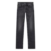 Relaxed Fit Straight Jeans Diesel , Gray , Heren