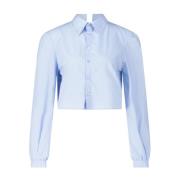 Layering-Look Blouse met Pofmouwen Maison Margiela , Blue , Dames