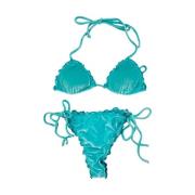 Fluweel Driehoek Bikini Zee Kleding MC2 Saint Barth , Blue , Dames
