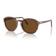 Striped Brown Sunglasses Persol , Brown , Unisex