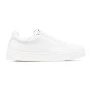 Witte Leren Sneakers met Logodetail Lanvin , White , Heren