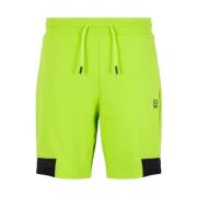 Fluorescerende gele shorts met contrastdetails Emporio Armani EA7 , Gr...