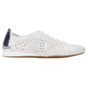 Witte Leren Veterschoen voor Vrouwen Mephisto , White , Dames