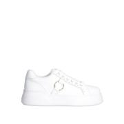 Witte Sneakers Dames Leer Eva Liu Jo , White , Dames