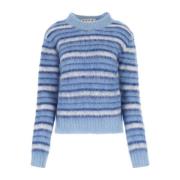 Bloemen Mohair Trui Marni , Blue , Dames