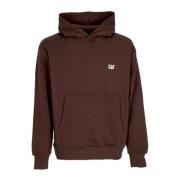 Logo Hoodie Lichtgewicht Streetwear CAT , Brown , Heren