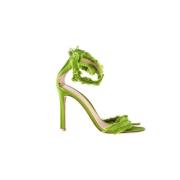 Pre-owned Satin sandals Gianvito Rossi Pre-owned , Green , Dames