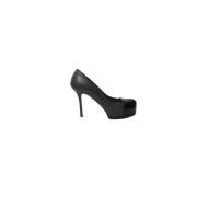 Pre-owned Leather heels Yves Saint Laurent Vintage , Black , Dames