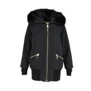 Pre-owned Polyester outerwear Moncler Pre-owned , Black , Dames