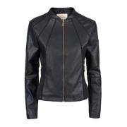 Leather Jackets YES ZEE , Black , Dames