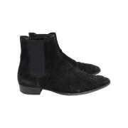 Pre-owned Suede boots Yves Saint Laurent Vintage , Black , Heren