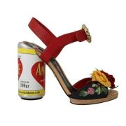 Bloemversierde Runway Sandalen Dolce & Gabbana , Multicolor , Dames