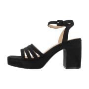 Elegant High Heel Sandals Mtng , Black , Dames