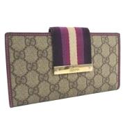 Pre-owned Canvas wallets Gucci Vintage , Brown , Dames