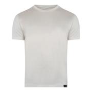 Grijze T-shirt met logolabel Low Brand , Gray , Heren