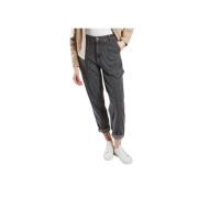 Hoge Taille Wortel Denim Jeans Reiko , Gray , Dames