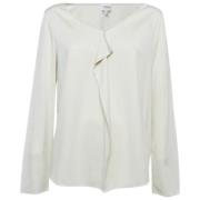 Pre-owned Satin tops Armani Pre-owned , Beige , Dames
