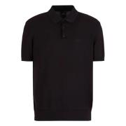 Zwarte Polo Shirt Armani Exchange , Black , Heren