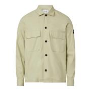 Katoen Nylon Overshirt Jas Calvin Klein , Green , Heren