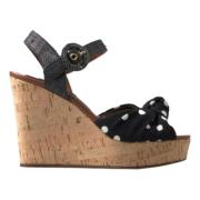 Polka-Dot Enkelband Wiggen Dolce & Gabbana , Black , Dames