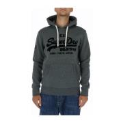 Grijze Print Hoodie Superdry , Gray , Heren