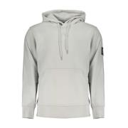 Grijze Hoodie met Logo van Geborsteld Katoen Calvin Klein , Gray , Her...