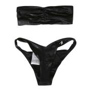 Stijlvolle Bikini Set voor Zomerplezier The Attico , Black , Dames