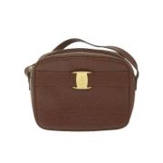 Pre-owned Leather shoulder-bags Salvatore Ferragamo Pre-owned , Brown ...